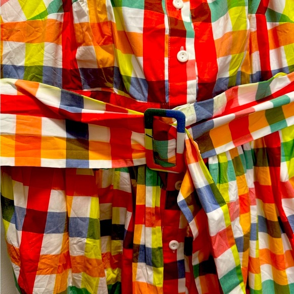 Christopher John Rogers Multicolor Checkered Dress - Picture 3 of 10